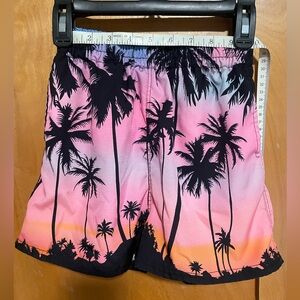 Boys tropical swim trunks size M